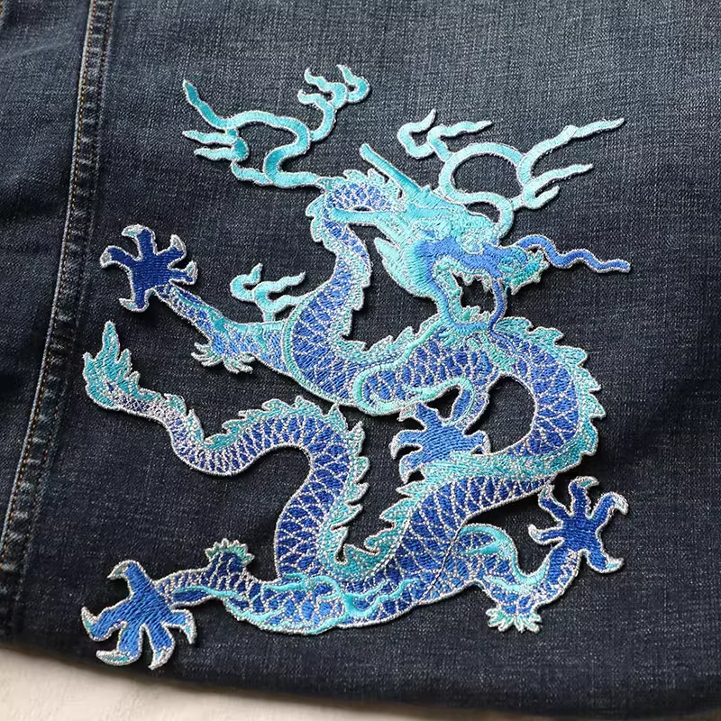 dragon large SIZE dancing claws Chinese style cloth patch clothes decoration hole patching embroidery Sewing stickers