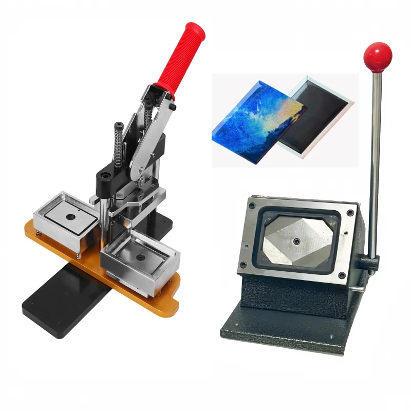 

Rectangle Shape 80*53mm Fridge Magnet Button Badge Making + Paper Cutter + 1000PCS Fridge Magnet Materials
