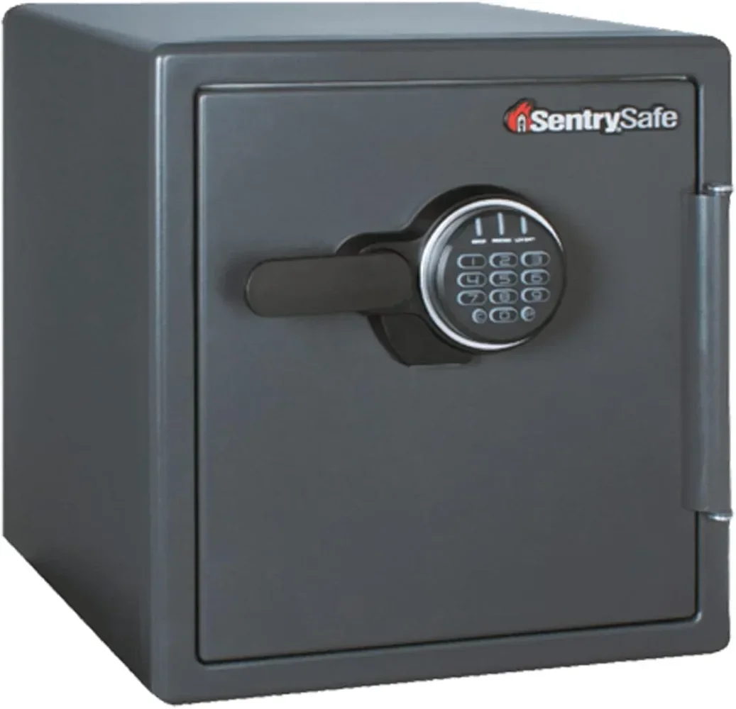 Fireproof Money Safe with Shelf and Impact Resistance, Ex: 17.8 X 16.3 X 19.3 in, Black Security & Protection