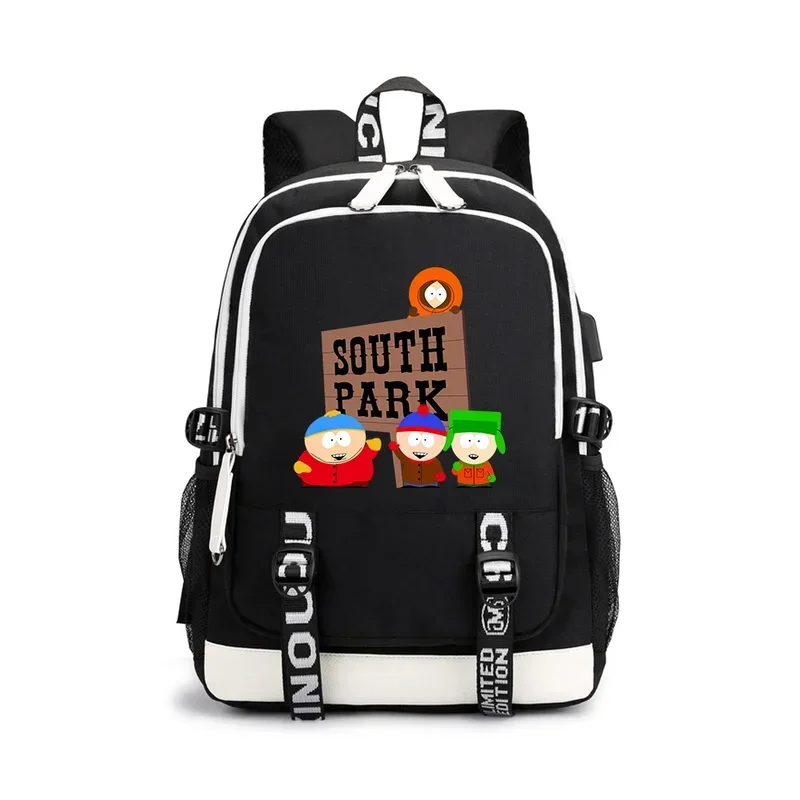 Anime S-Souths Parks Printed School Backpack Outdoor Rucksack Teenagers Laptop Backpacks Bags Travel Backpa MN8