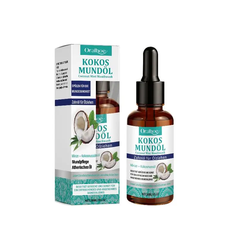 

Mouthwash Coconut Mint Oil Pulling Solution LongLasting Freshness No Alcohol Gentle for Daily Oral Care Routine