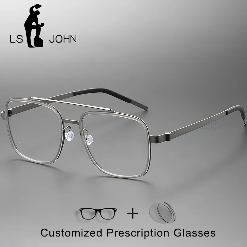 

Pilot Titanium Glasses Frame Men Screwless Ultralight Customized Myopia Reading Prescription Eyeglasses Women Optical Eyewear