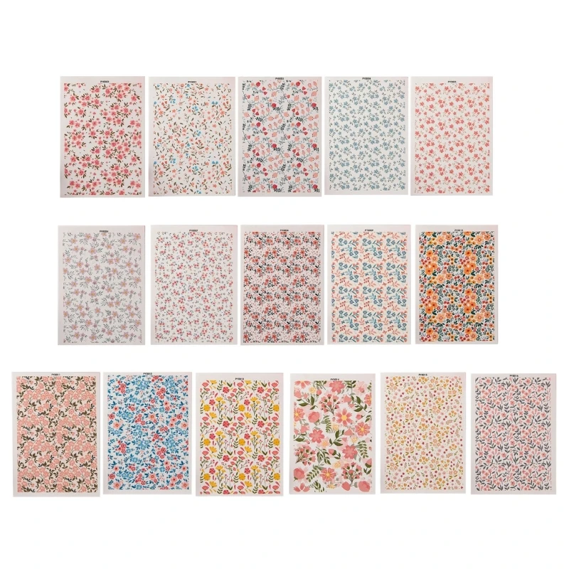 Floral Clay Transfer Sheet Flower Paper for Pottery Enamel Decal