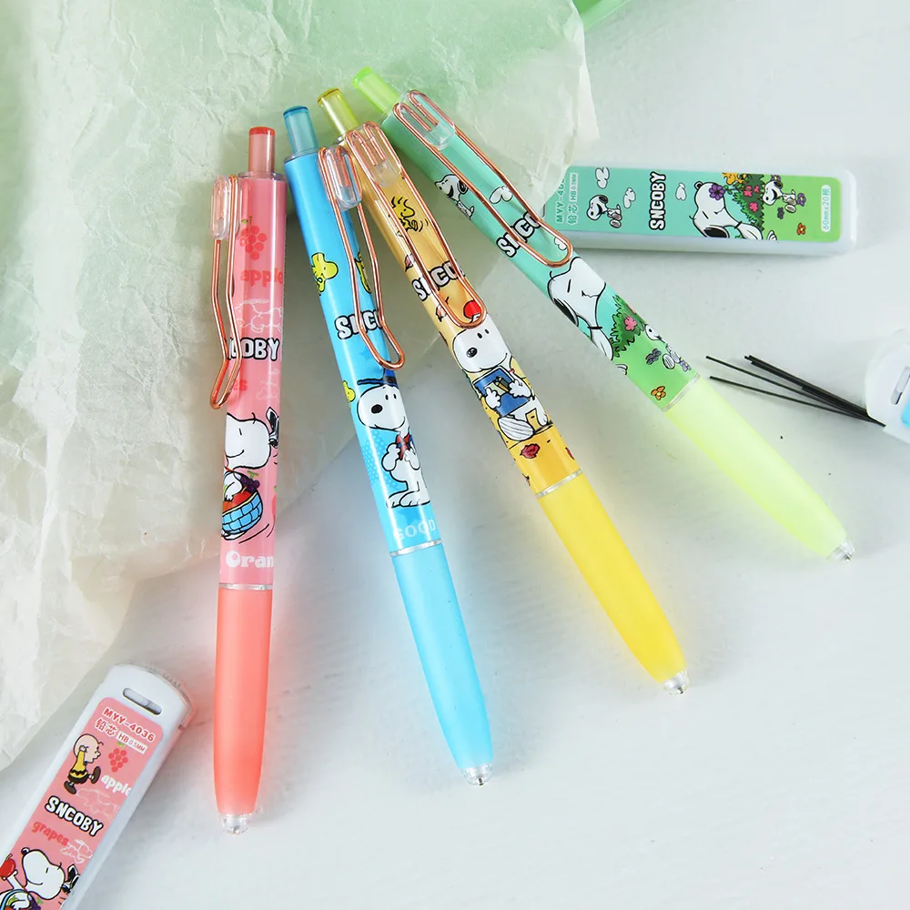 Cute Snoopy Pencil Cartoon Non Sharpening Pencil 0.5mm Writing Pen Elementary School Pencil Stationery Set ﻿