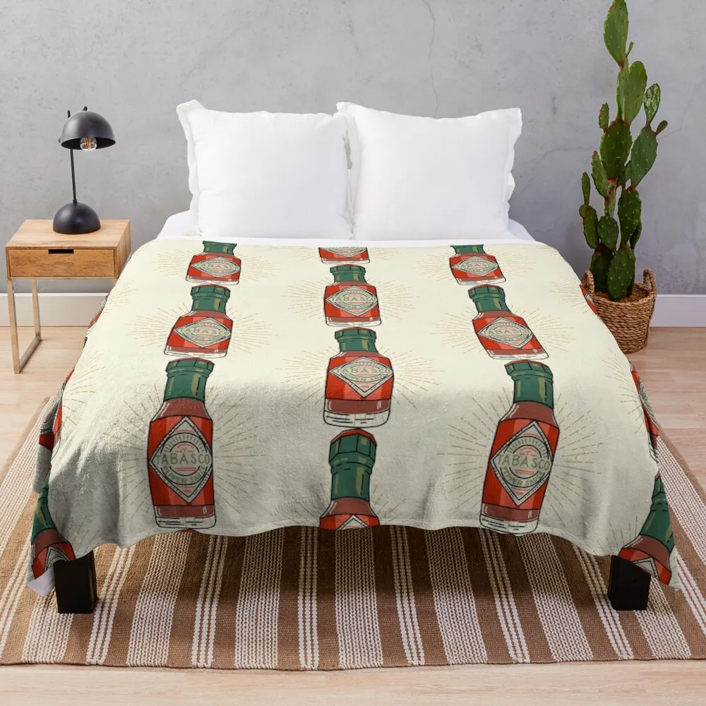 Hot stuff - Chili Tabasco Sauce - Spicy Throw Blanket Beautifuls Decorative Beds Softest Blankets