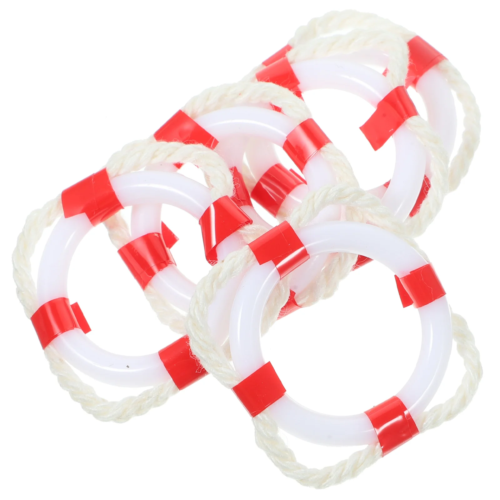 5 Pcs Lifebuoy Model Mediterranean Lifebuoys Ring Ornaments Miniature Nautical Decors Decorations Style Wheelbarrow