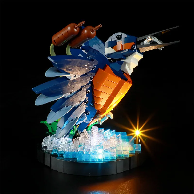 (Solo luce a LED senza mattoni) 10331 Kingfisher Bird Animal Building Blocks Kit di mattoni Set non include il modello