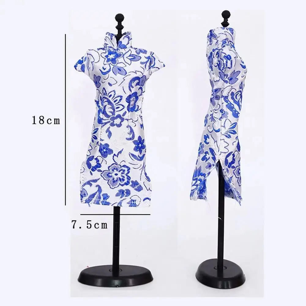 Mode Chinese stijl poppenkleertjes Traditionele avondjurk Pop Cheongsam Party Doek Speelhuis Pop Rok 1/6 Pop