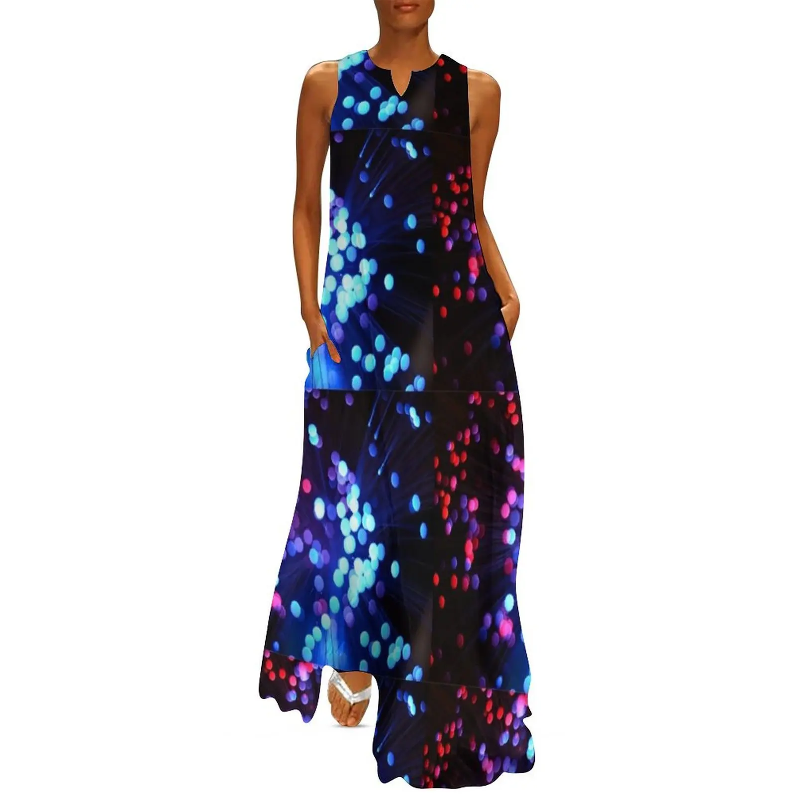 Fiber Optic lights Long Dress Long dress woman luxury woman party dress luxury women's party evening prom