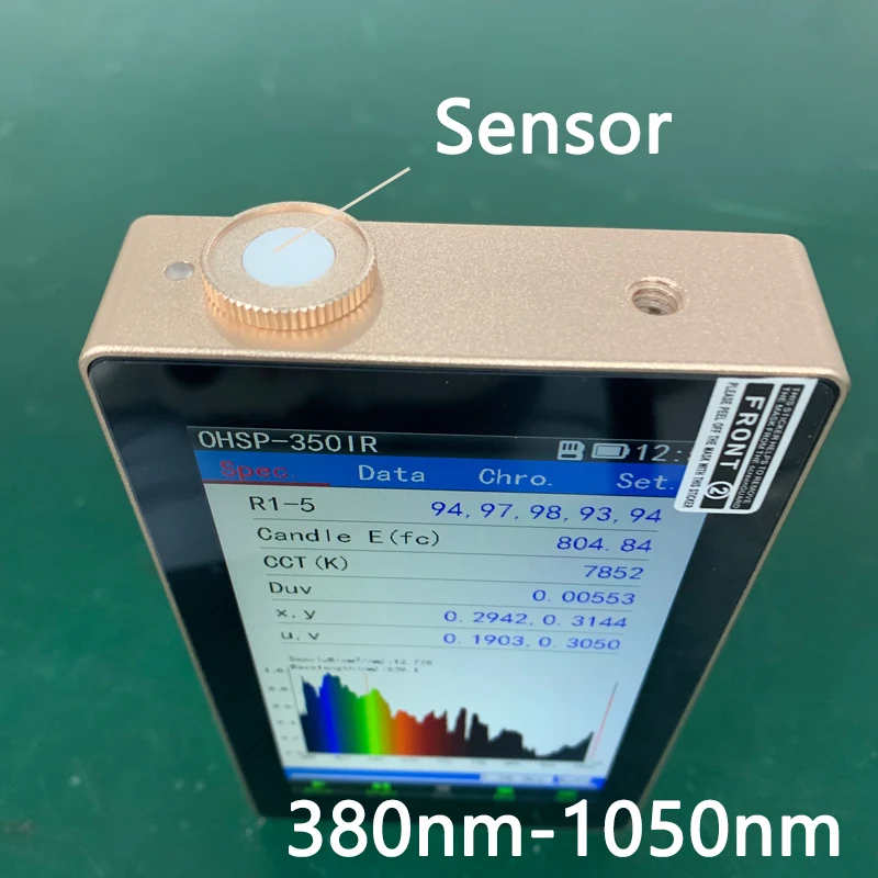 380nm-1050nm Light Spectrometer OHSP-350IR Irradiance LED Power Tester