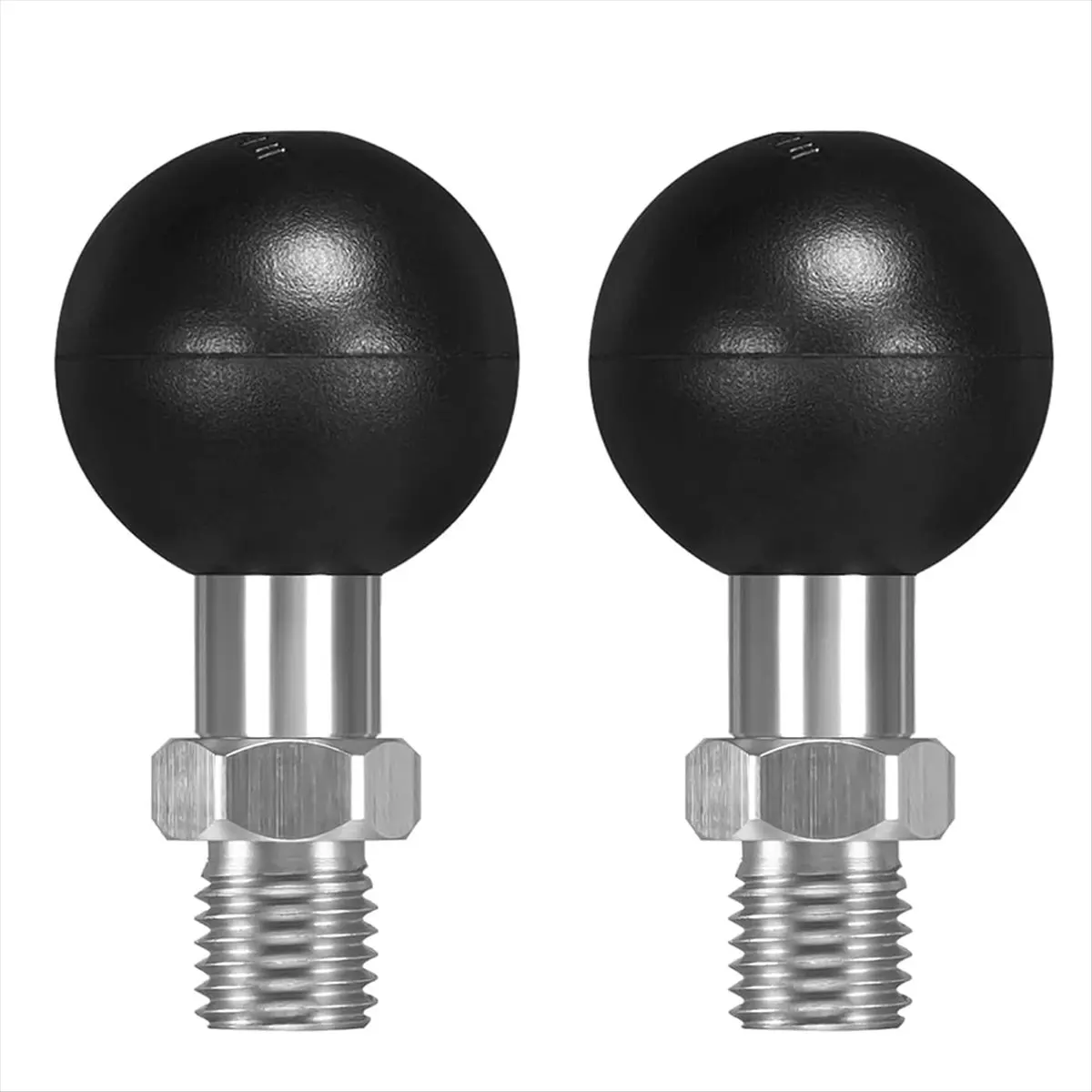 ABGN 2 Pack 1inch Ball Adapter with M10x1.25 Metric Thread Compatible with B Size Double Socket Arm M10
