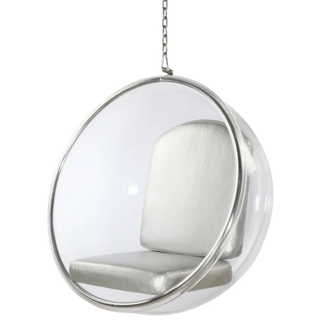 

Indoor and outdoor basket nordic hanging swing balcony leisure sofa round swivel clear acrylic bubble chair