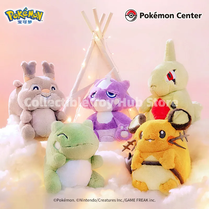 Genuine Pokemon Soft Hug Serie Plush Toy Lying‑Down Stuffed Doll With Pe‑Bead Filling Soft Throw Pillow Home Decor Birthday Gift