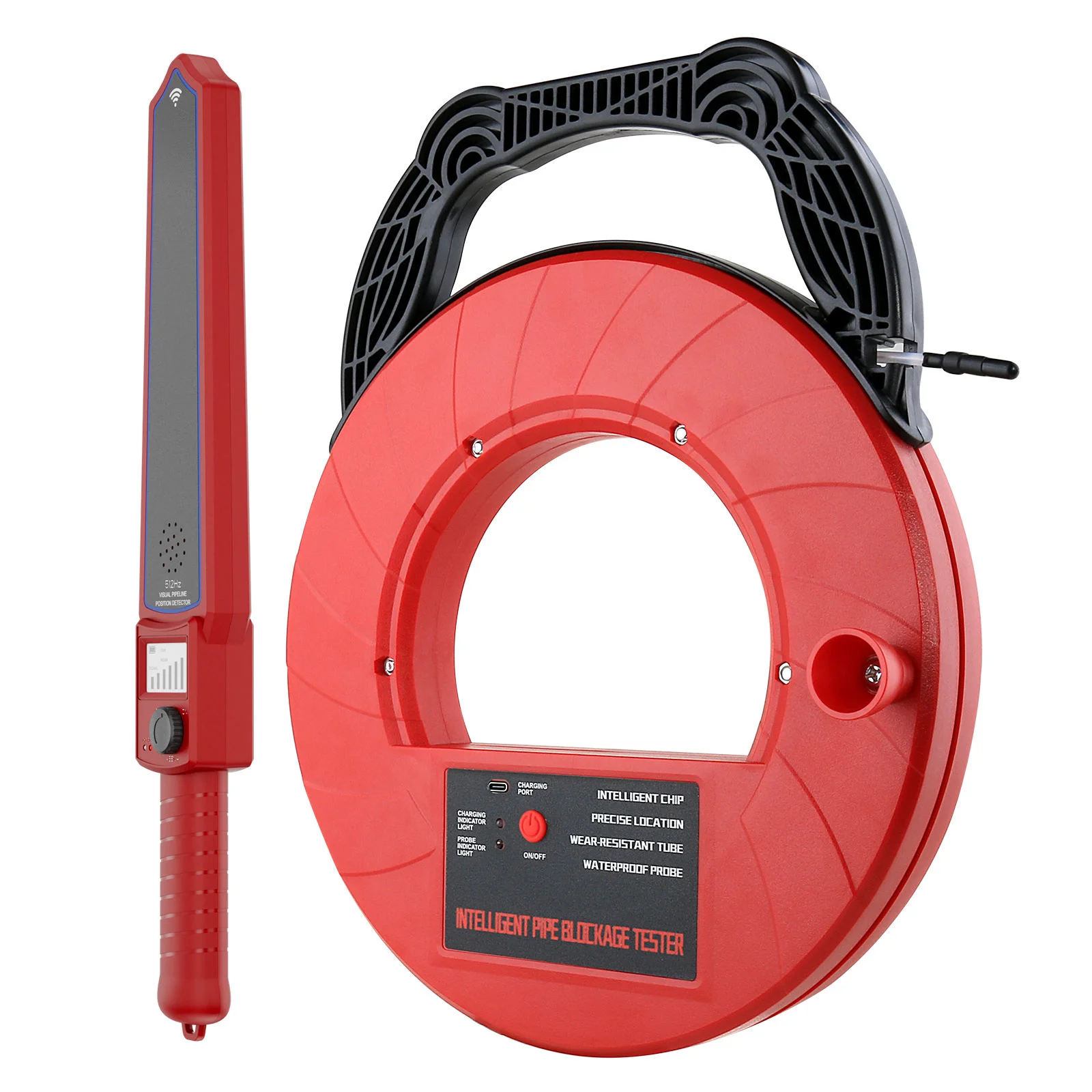 30M 512Hz Pipe Locator Sewer Drain Pipeline Inspection Camera IP67 Waterproof Detector