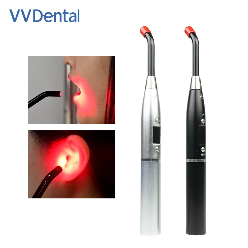 Dental Red Light Therapy Device for Teeth Pain Cold Sore Canker Pain Relief Oral Care Handheld Removable LED Red Light Equipme
