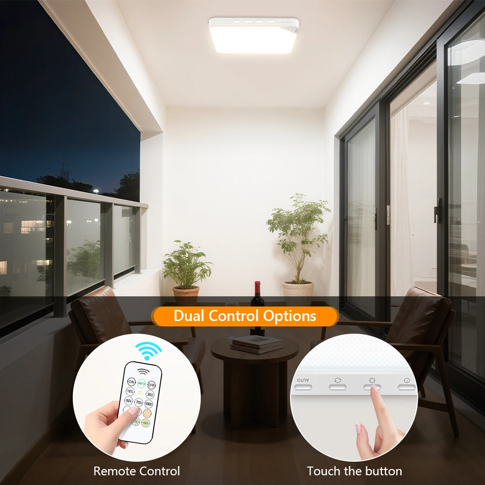 WILLED 8W Rechargeable Motion Sensor Ceiling Light with Remote 5000mAh battery Magnetic LED for Shower Garage Hallway Closet