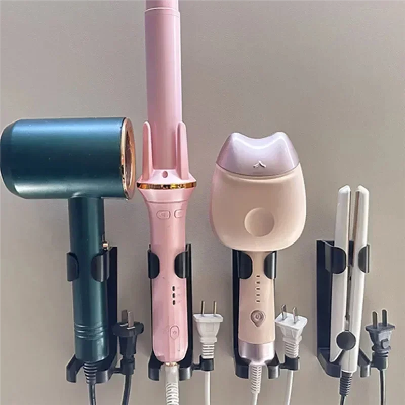 

A02M-Curling Iron Storage Rack Bathroom Punch-Free Wall-Mounted Storage Rack Hair Dryer Storage Rack
