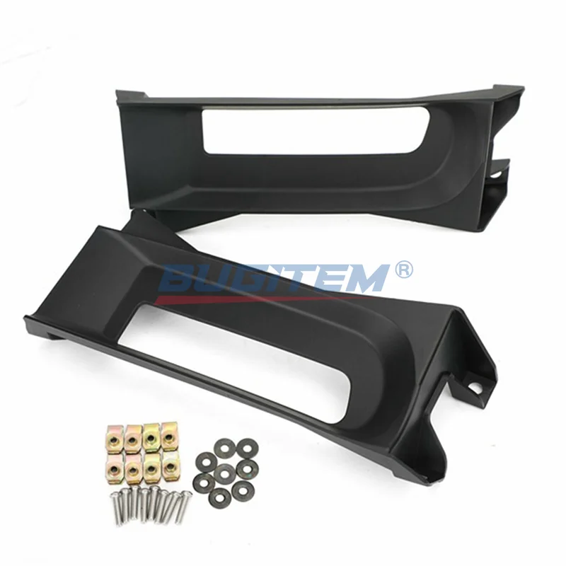 2PCS/Set Front Right & Left Tow Hook Bezel Kit 68196982AA Block Trailer Hitch Cover For Dodge Ram 1500 2013-2018