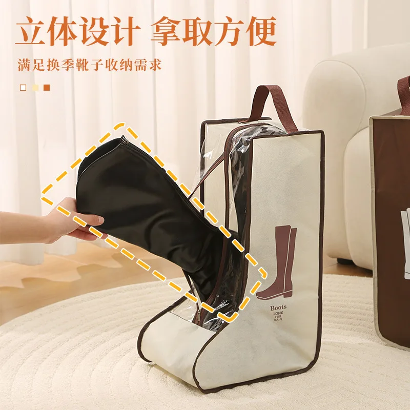 Shoes Dust Cover Transparent Moisture-proof and Mildew-proof Boots Short Boots Shoes Storage Bag Household Shoe Storage Supplies