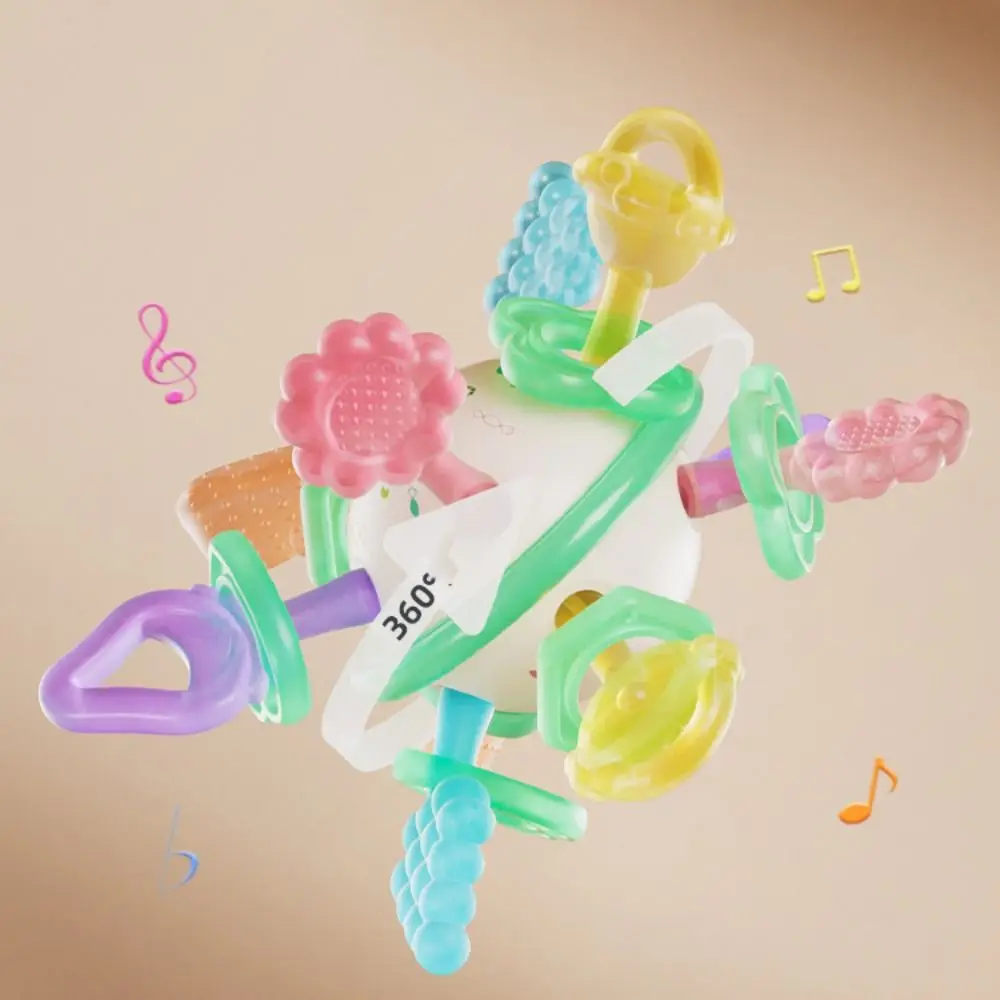 Hochets pour bébé de qualité alimentaire, jouets colorés sans BPA, multi-sensoriels, faciles à nettoyer, jouets à mâcher sensoriels durables