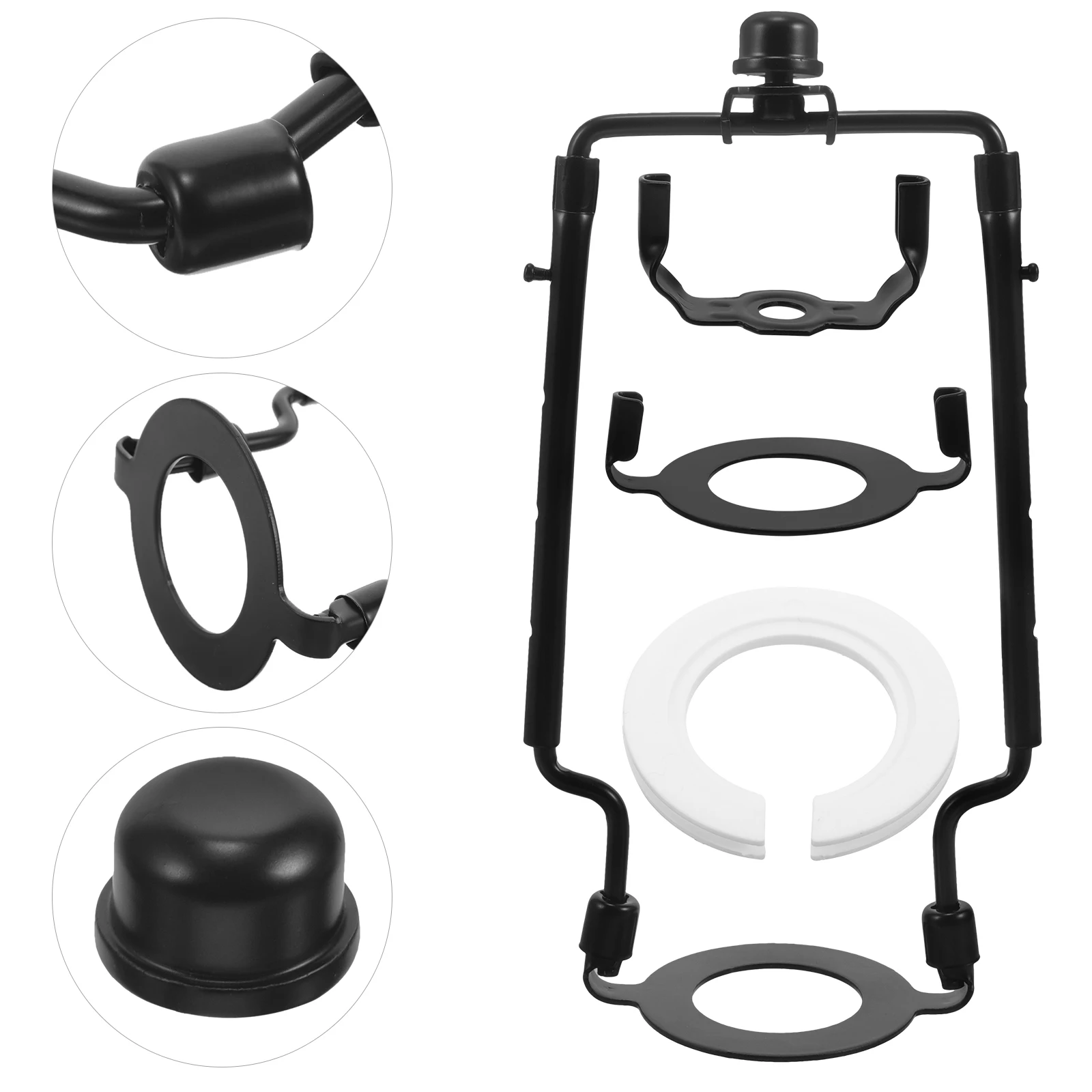 

Floor Lamp Horn Stand Large Linen Shade Harp Ring Brackets Repair Kit Table Lamps Frame Adjustable DIY Iron Oxidation Resistant