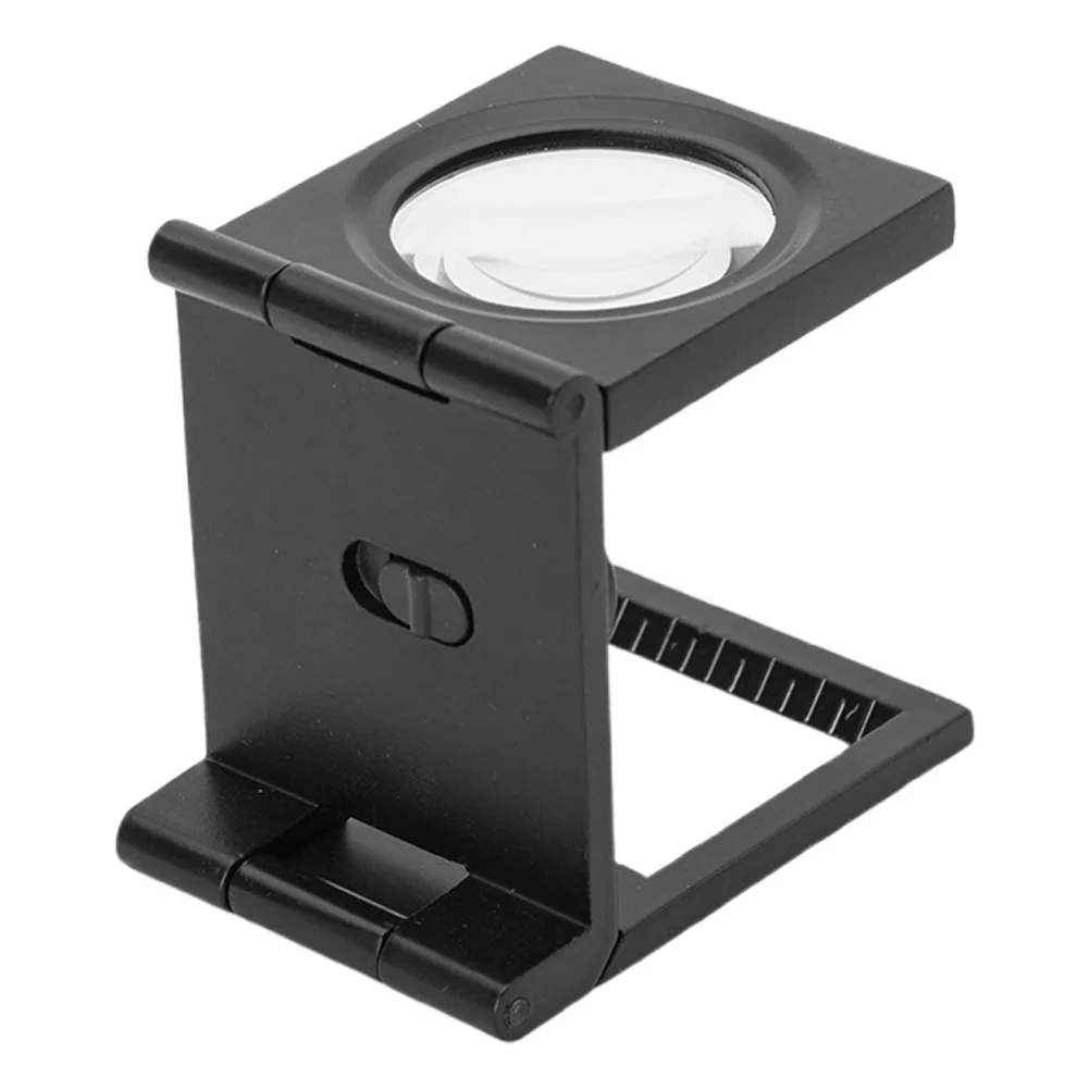 

10-кратная складная настольная лупа с подсветкой, оптическая линза, портативная ювелирная лупа для сбора монет, увеличительное стекло для проверки, ремонта