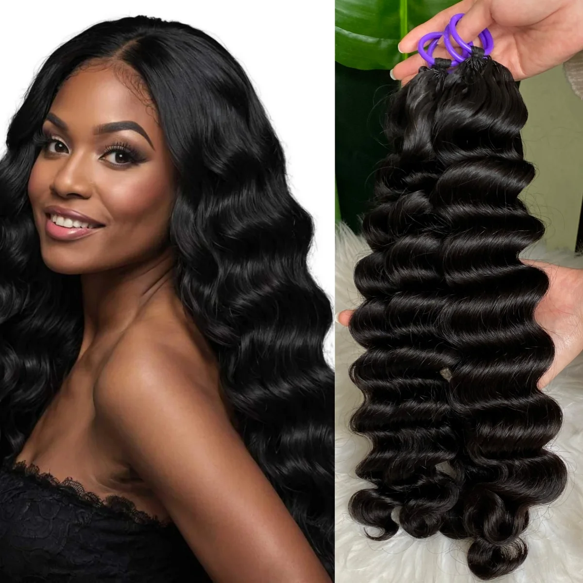 

Натуральные человеческие волосы: свободные пряди, глубокая волна, прямые, кудрявые, для наращивания, для плетения крючком