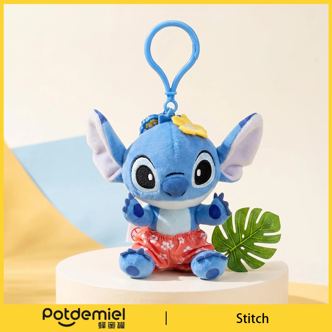 

Potdemiel Disney Stitch Plush Car Trinket Floral Shorts Flower Head Soft Bag Hanging Gift For Teenagers Wallet Backpack Decor