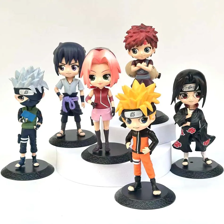 

6pcs-set Anime Naruto Figures Sakura Action Uchiha Gaara Kakashi PVC Model Figurines For Decoration Collection Gift Toys 15cm