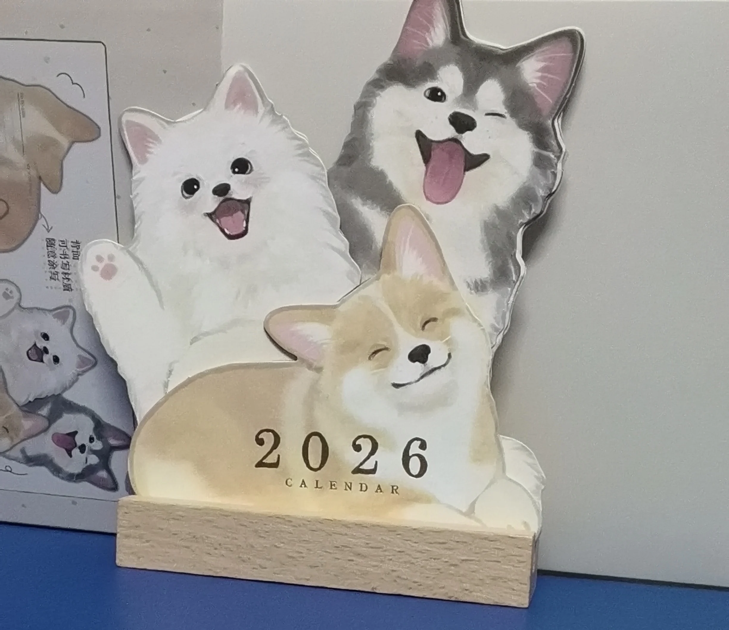 

2026 Cute Cat Dog Series Desk Calendar Table Planner Yearly Agenda Organizer Memo Notes For Home Office School Daily Scheduler