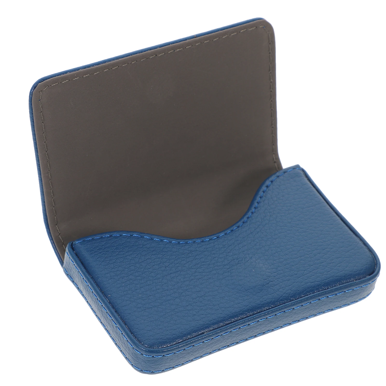 

Business Card Case Holder for Desk Table Lychee Pattern Holders Pu Organizer