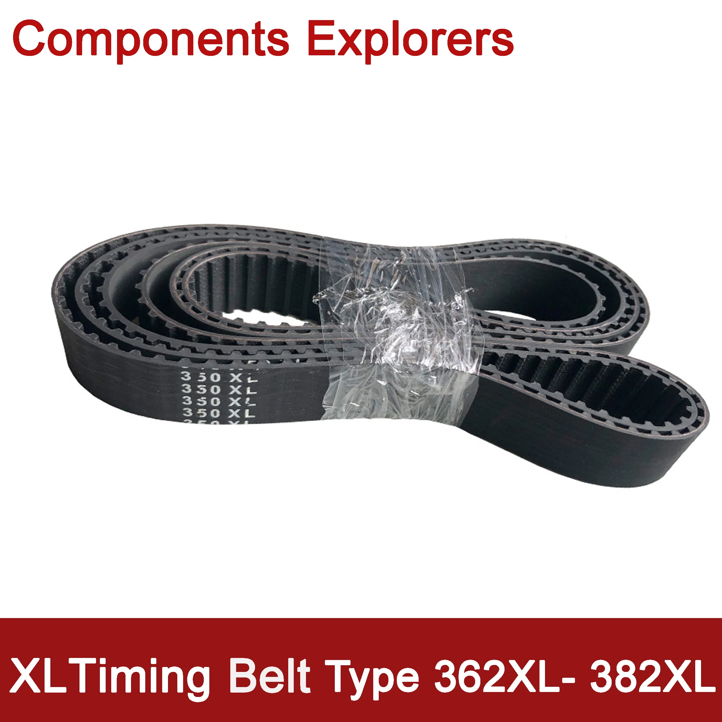 XL Timing Belt 362XL 364XL 366XL 370XL 372XL 374XL 376XL 378XL 380XL 382XL Width10/12/15/20mm Closed Synchronous Rubber Belts