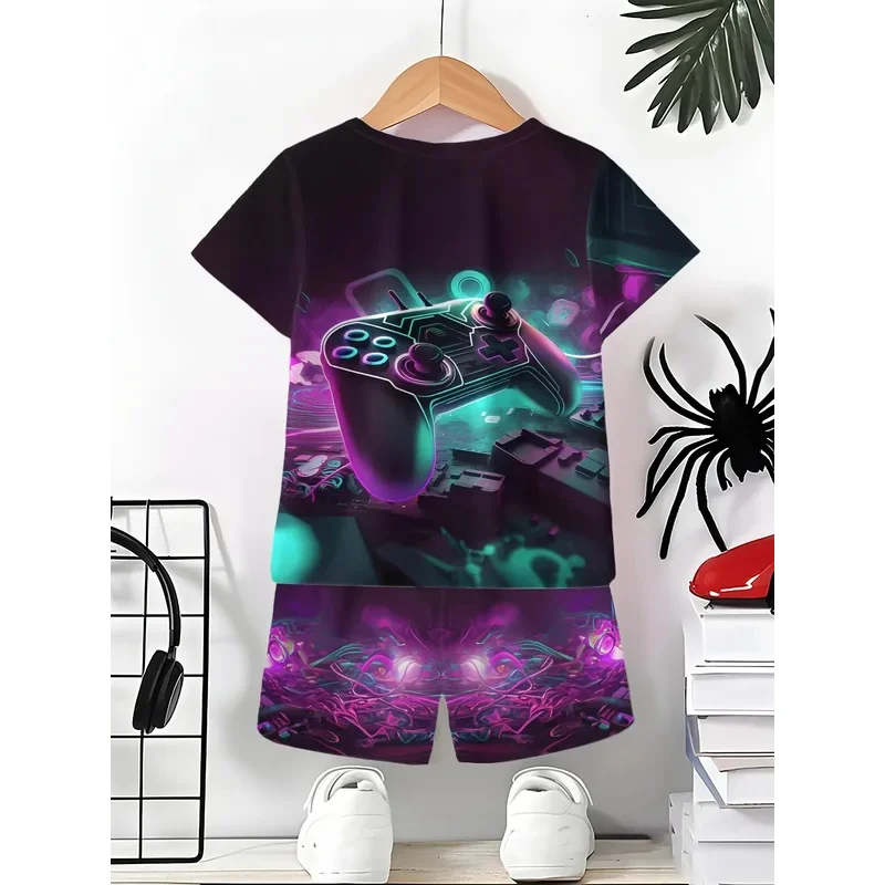 Лето 2029, костюмы для косплея, одежда для девочек, комплект детской одежды, футболка для мальчиков, футболки, топы + шорты, спортивный костюм, комплект для детей