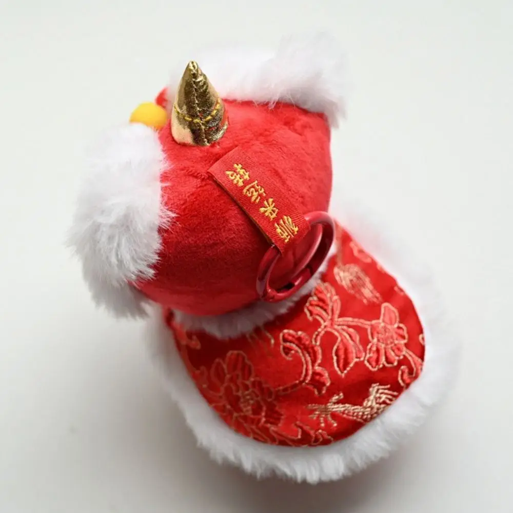 Cartoon Lion Dance Keychain Awakened Lion Chinese Style Lion Dance Pendant Plush Toy Doll Year of Horse Chinese New Year Gift view 4
