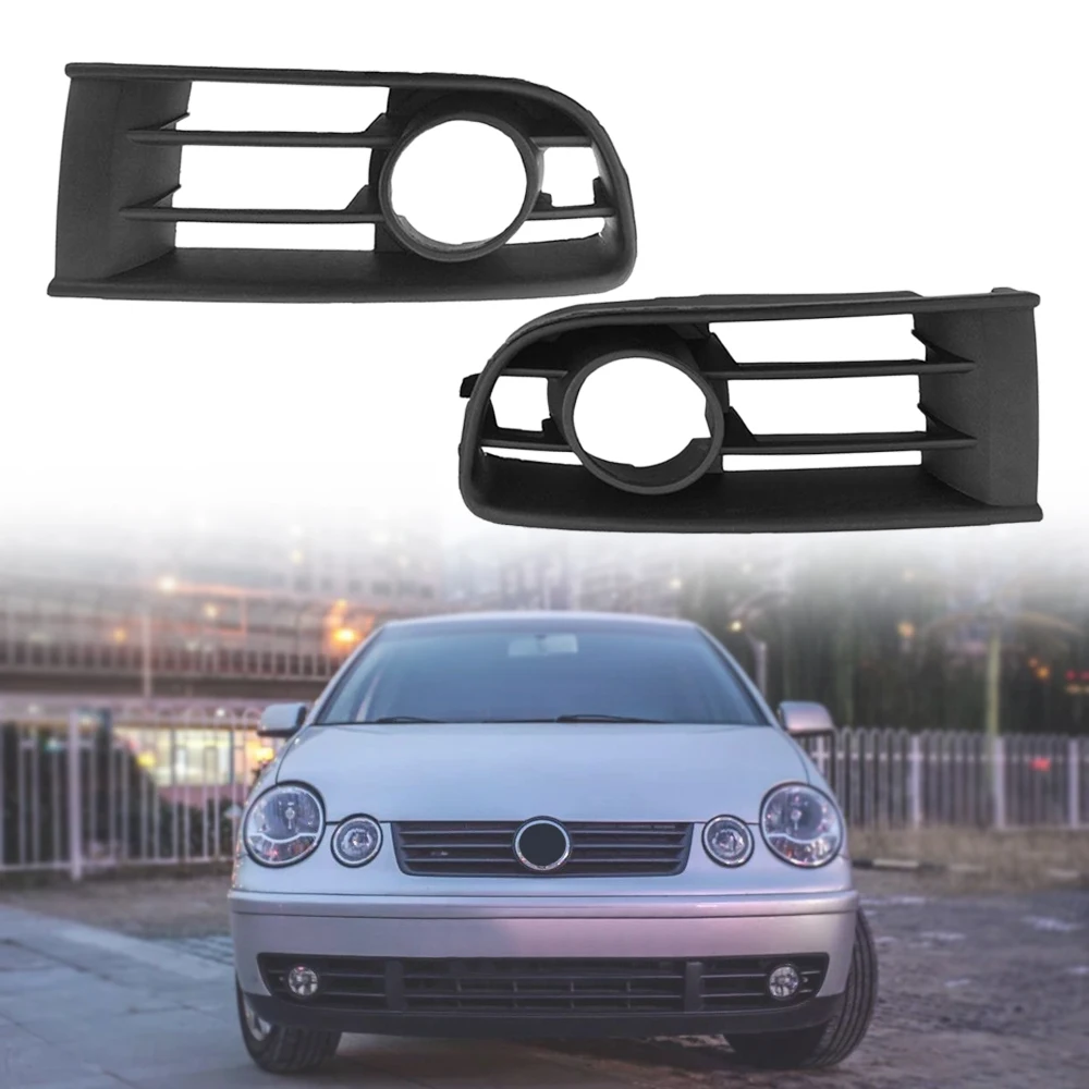 

Front Bumper Fog Light Grilles For VW Polo Typ 9N 2002 2003 2004 2005 6Q0853665 6Q0853666