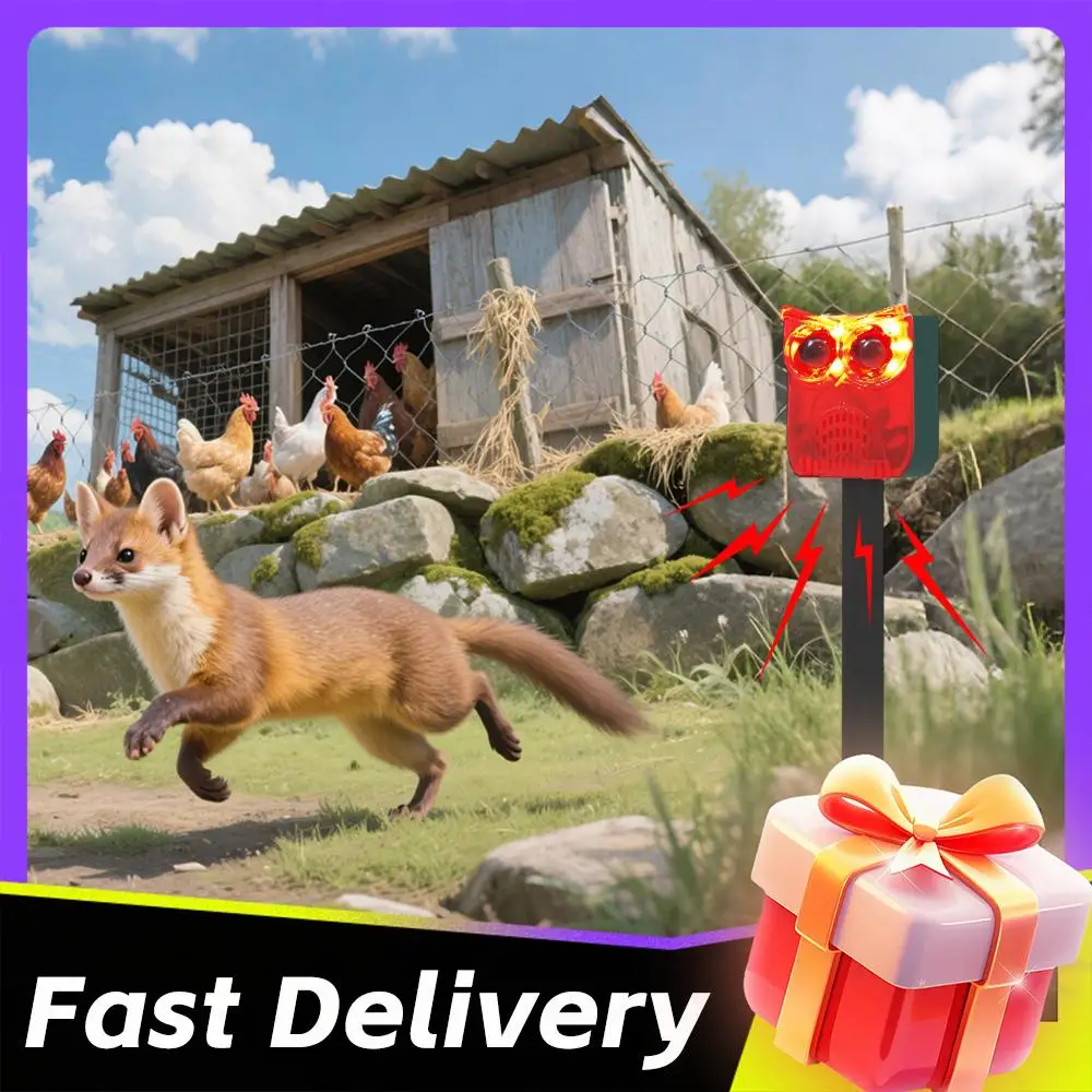 

Солнечная уличная сигнализация с датчиком движения, водонепроницаемая, для домашней безопасности, с имитацией лая собак и звуков выстрелов, громкий шумогенератор для двора и сада