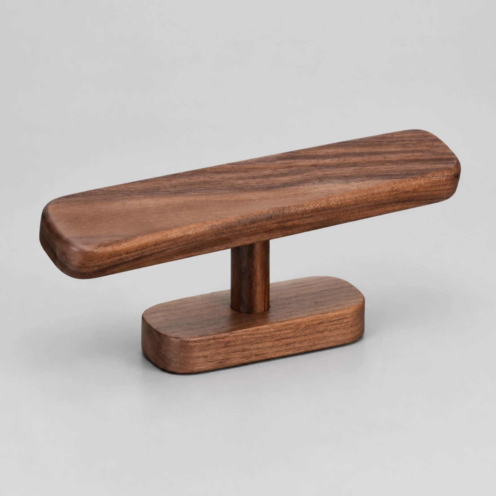 Black Walnut Jewelry Stand Solid Wood Jewelry Stand with Display Bar Necklace Hanger Hand Polished Organizer Stable for Tabletop