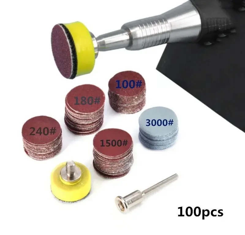 1 Zoll 100 Stück Schleifpapier-Set 25 mm Schleifscheibe Schleifscheibe Schleifpapier 1 Zoll Schleifpolierpad für Dremel-Werkzeuge – Detail 1