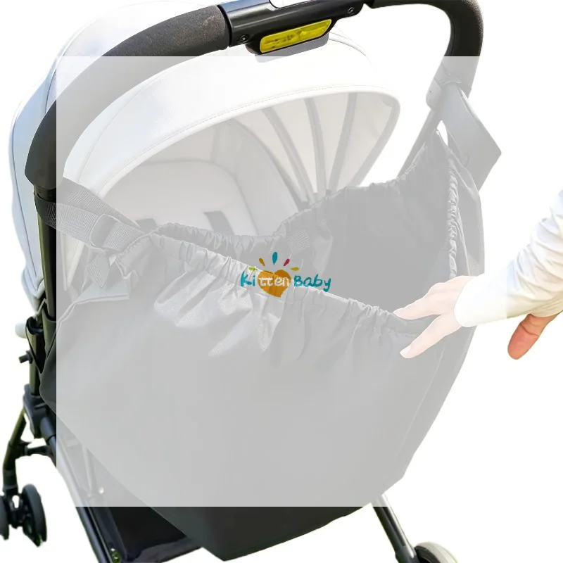 Stroller Bag Large Capacity Reusable Washable Mummy Bag Stroller Organizer Black Stroller Hanging Bag