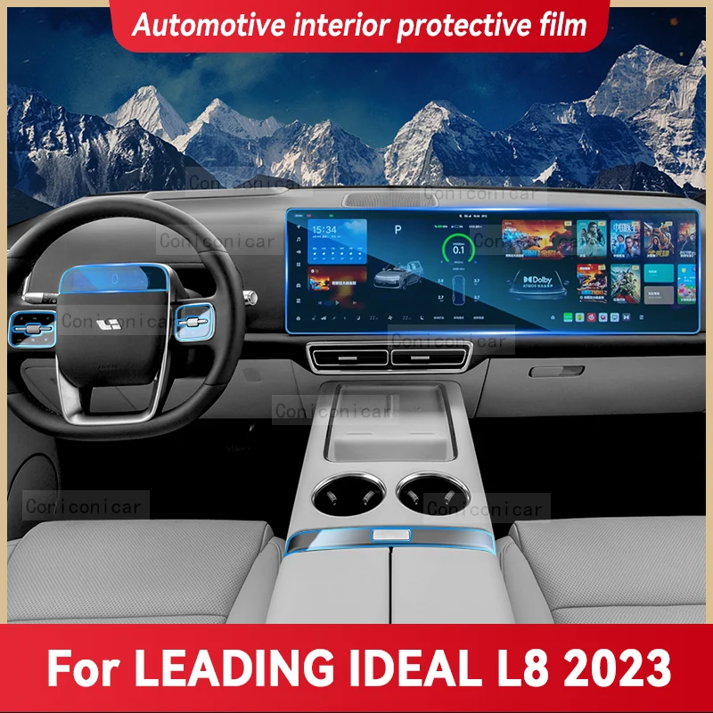 

For LEADING IDEAL L8 2023 Car Gearbox Panel Film Dashboard Screen Protective Sticker Interior Anti-Scratch Film Accessories
