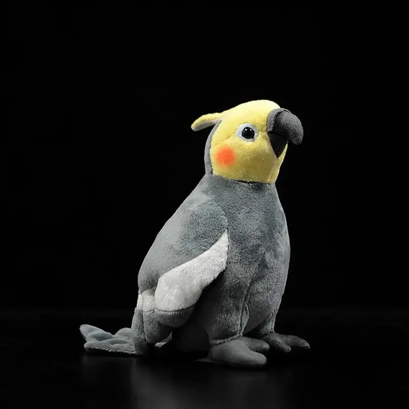 

1Pc Cute Gray Cockatiel Plush Doll Simulated Bird Parrot Doll Animal Toy Educational Gifts