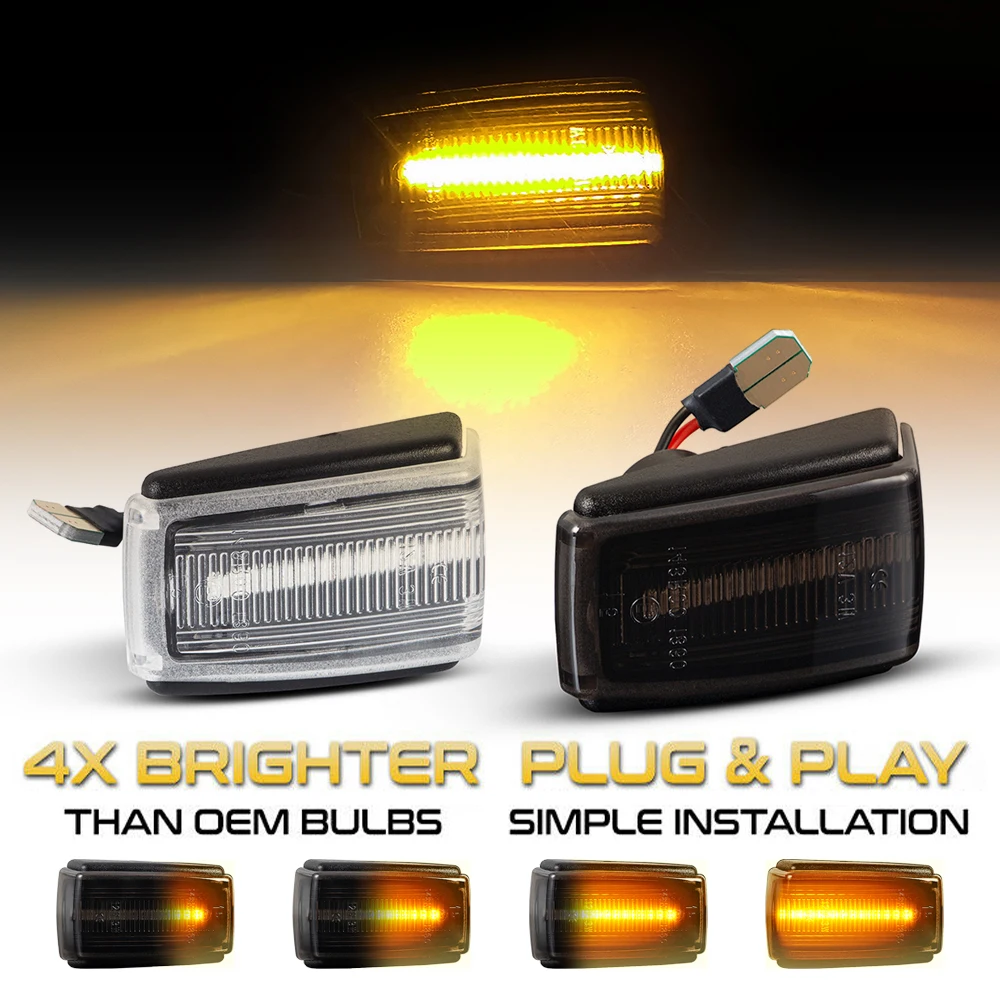 

2Pcs LED Side Marker Fender Blinker Turn Signal Lights For Volvo 850 V40 V70 S40 240 740 C70 940 S70 S90 960 760 780 260 Canbus