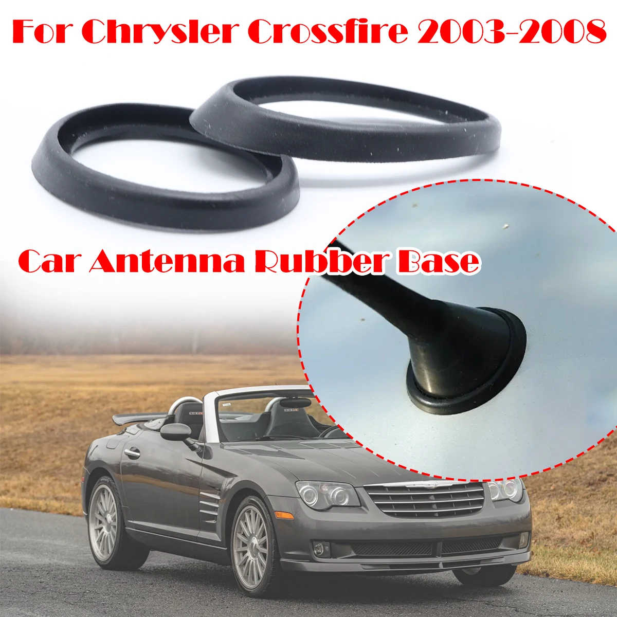 

Car Roof Mast Whip Aerial Antenna Base Gasket Seal Pad Sealing For Chrysler Crossfire SRT-6 2003-2008 Fiat Grande Bravo Corolla