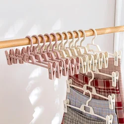 3/6Pcs Pants Skirts Non-slip Clips Hanger Wardrobe Attachable Clothes Organizer Household Space-saving Trousers Drying Racks