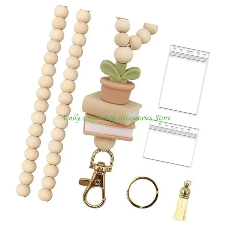 شحنة مفتاح البلوط الفني 97QB مع شرابات زخرفية مالك بطاقة هوية العمل الدائم للمكتب الاحترافي #4