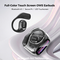 HTC NE11 Bluetooth 6.0 OWS Wireless Headphones Translation Earphones Full-Color Touch Screen Ultra Long Battery Life