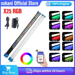 Sokani-varita de luz LED Bicolor X25 RGB para vídeo, fotografía, pintura, YouTube, estudio, fotos, creador de películas