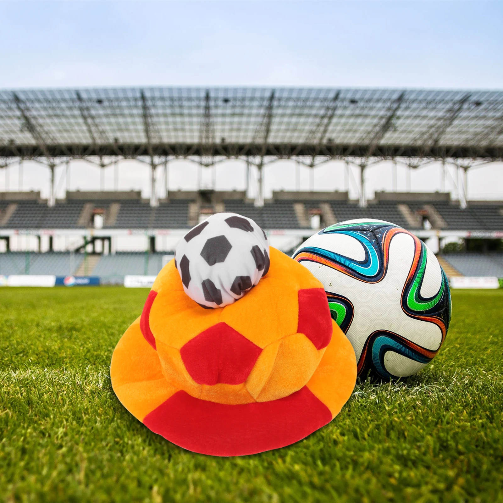 

Exclusive 2024 European Football Match Soccer Cheer Hat Party Sports Competition Headgear Novelty Felt Football Fans Cap