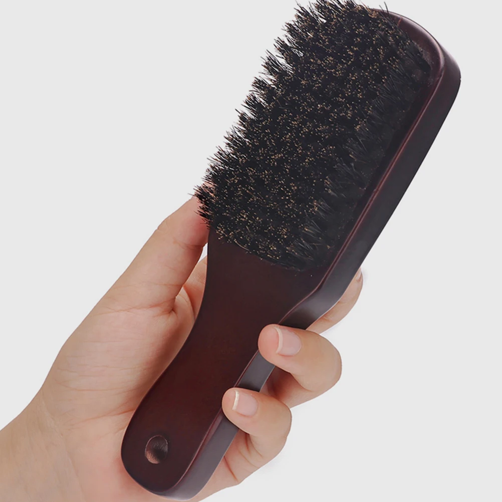 2 Pcs Bristle Brush for Beard Styling Men Hairbrush Wood H le Vintage Hole Durable Lightweight Mens Grooming Tool