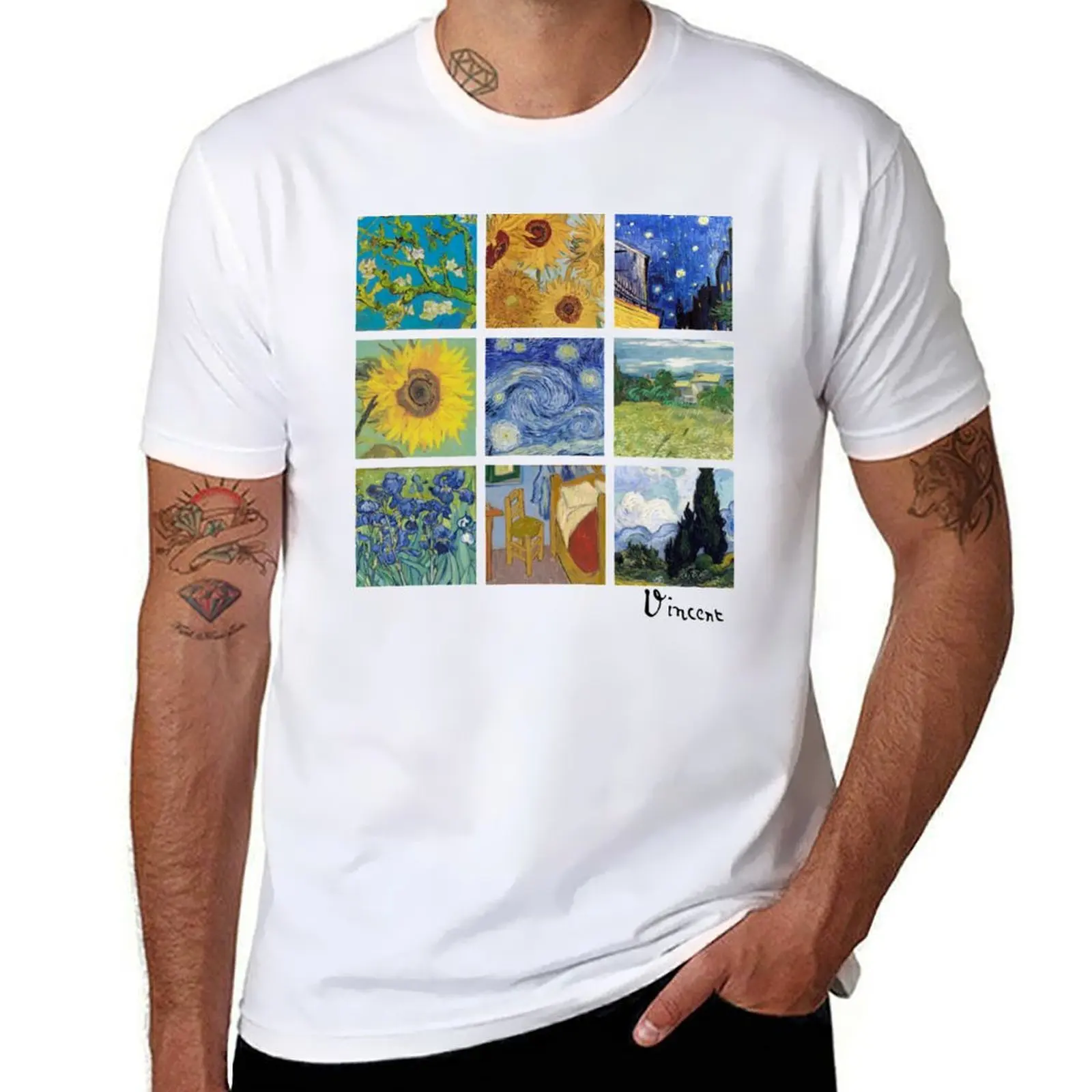 Van Gogh Collage Art Gift T-Shirt t shirt men 100% cotton luxury brand t shirts cotton 100% man t shirt graphic T-Shirt